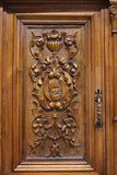 Antique Sideboard, Large Italian, Renaiss. Rev., Carved, Mirrored, 102.5" H. - Old Europe Antique Home Furnishings