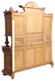 Antique Sideboard, Large Italian, Renaiss. Rev., Carved, Mirrored, 102.5" H. - Old Europe Antique Home Furnishings