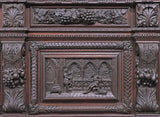 Antique Sideboard, Monumental, English Gothic, Elizabethan Revival, Carved Oak!!