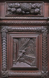Antique Sideboard, Monumental, English Gothic, Elizabethan Revival, Carved Oak!!