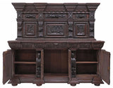 Antique Sideboard, Monumental, English Gothic, Elizabethan Revival, Carved Oak!!