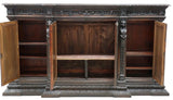 Antique Sideboard, Renaissance Revival Style, Carved, Walnut, 108.5 Ins .L!! - Old Europe Antique Home Furnishings