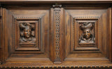 Antique Sideboard, Signed, Chaput, French Ren Revival, Well-Carved Walnut, 1800s!! - Old Europe Antique Home Furnishings