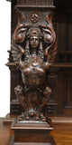 Antique Sideboard, Signed, Chaput, French Ren Revival, Well-Carved Walnut, 1800s!! - Old Europe Antique Home Furnishings