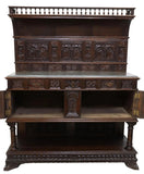 Antique Sideboard, Spanish, Renaissance Revival, Arcaded, Carved, Arcaded, 1800s - Old Europe Antique Home Furnishings