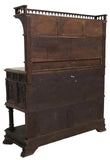 Antique Sideboard, Spanish, Renaissance Revival, Arcaded, Carved, Arcaded, 1800s - Old Europe Antique Home Furnishings