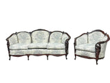 Antique Sofa and Chair Set, Art Nouveau attrib to KARPEN, Carved, 1900s-E. 1900s
