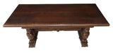 Antique Table, Fine Italian Renaissance Revival, Walnut, Carved, Early 1900's! - Old Europe Antique Home Furnishings
