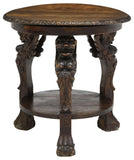 Antique Table, Occasional, Carved, Roundtop, Renaissance, Revival, early 1900s!