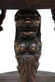 Antique Table, Occasional, Carved, Roundtop, Renaissance, Revival, early 1900s!