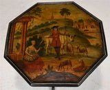 Antique Tea Table, Tilt Top, George III Sty, Paint Decorated, Octagonal, 1700s! - Old Europe Antique Home Furnishings