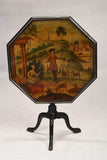 Antique Tea Table, Tilt Top, George III Sty, Paint Decorated, Octagonal, 1700s! - Old Europe Antique Home Furnishings