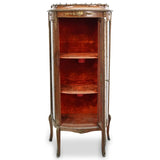 Antique Vitrine, French, Bow Front, Wood & Bronze, Display Cabinet, early 1900s! - Old Europe Antique Home Furnishings