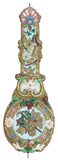 Antique Wall Clock, French Morbier/ Comtoise, Polychrome Painted Metal, 1800's - Old Europe Antique Home Furnishings