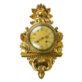 Antique Wall Clock, German Gilt Composition & Wood, Gorgeous Wall Decor!! - Old Europe Antique Home Furnishings