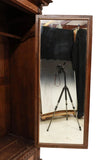 Antique Armoire, Carved, Italian Renassance Revival, Walnut, Burlwood, 1800s!