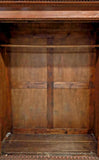 Antique Armoire, Carved, Italian Renassance Revival, Walnut, Burlwood, 1800s!