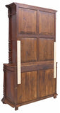 Antique Buffet Deux Corps, French Henri II, Carved Oak, China Cabinet, Porcelain