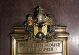 Antique Plaque "The Rixon House Shield", Authentic English Antique Pieces, 1928!!