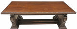 Antique Table, Library, Large Italian Renaissance Revival, Walnut, 19th C. 1800s