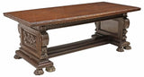 Antique Table, Library, Large Italian Renaissance Revival, Walnut, 19th C. 1800s
