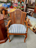 Armchairs, Louis XVI Style Cane Back, Carved Wood Fauteuils, Set of Two! - Old Europe Antique Home Furnishings