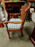 Armchairs, Louis XVI Style Cane Back, Carved Wood Fauteuils, Set of Two! - Old Europe Antique Home Furnishings