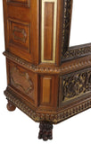 Armoire, Monumental, French Rena. Revival, Carved, Mirrored 96”, 1800's! - Old Europe Antique Home Furnishings