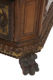 Armoire, Monumental, French Rena. Revival, Carved, Mirrored 96”, 1800's! - Old Europe Antique Home Furnishings