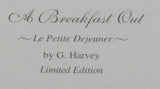 Art Print, G. Harvey, Framed, "A Breakfast Out", AP, Lithograph, signed, 93/250 - Old Europe Antique Home Furnishings