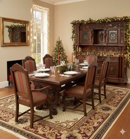 Rug, Room, Large Regal Style, Decorative, Brightly Colored, Burgundy  (12'x9')!!