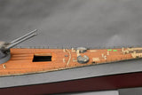 Battleship Model, Fiberglass, Wood Deck, Very Large, 110 Inches, Vintage, Decor! - Old Europe Antique Home Furnishings