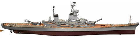 Battleship Model, Fiberglass, Wood Deck, Very Large, 110 Inches, Vintage, Decor!