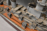 Battleship Model, Fiberglass, Wood Deck, Very Large, 110 Inches, Vintage, Decor! - Old Europe Antique Home Furnishings