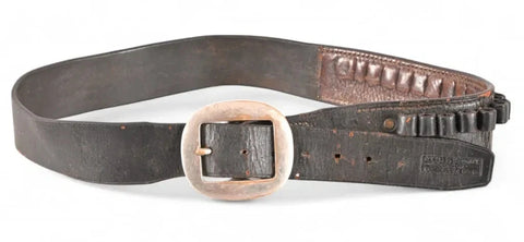 Belt, Gun, Otto F. Ernst, Wyoming, Marked Scarce, Black Gun Belt! - Old Europe Antique Home Furnishings
