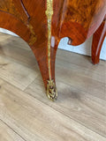 Bombe Commode, Vintage, French Louis XV Style, Marble Top, Burr Walnut Veneer! - Old Europe Antique Home Furnishings