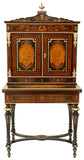 Desk, Bonheur Du Jour, Fine French Napoleon III, Marquetry, 19th C. 1800s!! - Old Europe Antique Home Furnishings