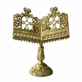 Book Stand, Ecclesiastical, Baroque Style, 16 inches Tall, Gold Metal Tone! - Old Europe Antique Home Furnishings