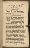Book, 1684 Dutch, Council of Trent Cath. Chu. Pope Pius IV, Julius III Antwerp!