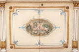 Bookcase, Painted, With Flowers and Gold Trim, Drawers, Vintage, 1900s!!