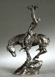 Bronze Sculpture, Signed, McCain, "The Prayer to the Healing Spirit", Horse,1988 - Old Europe Antique Home Furnishings