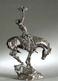 Bronze Sculpture, Signed, McCain, "The Prayer to the Healing Spirit", Horse,1988 - Old Europe Antique Home Furnishings