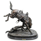 Bronze Sculpture, After Frederic Remington, "Wicked Pony", Lg, (Amer. 1861-1909) - Old Europe Antique Home Furnishings