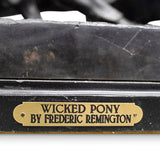 Bronze Sculpture, After Frederic Remington, "Wicked Pony", Lg, (Amer. 1861-1909) - Old Europe Antique Home Furnishings