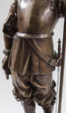 Bronze Sculpture, Patinated, Signed Philip LaMaque, French Musketeer, 30" H!! - Old Europe Antique Home Furnishings