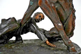 Bronze Sculpture, "The Wicked Pony", After Frederic Remington, Cowboy, 35"!!