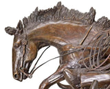Bronze Sculpture, Western, Frank Polk (D. 2000) , "EVERYWAY BUT LOOSE" #3/ 35!! - Old Europe Antique Home Furnishings