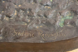 Bronze, "Broncho Buster", Sculpture, Monumental, After Frederic Remington, 56" H