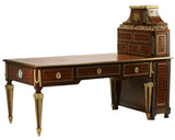 Bureau Plat, Cartonnier, Writing Desk, Louis XVI Style, Ormolu, Late 1900's! - Old Europe Antique Home Furnishings