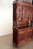 Cabinet, Carved Wood, French Henri II Style, 3 Shelves, Storage, Circa 1900's!! - Old Europe Antique Home Furnishings